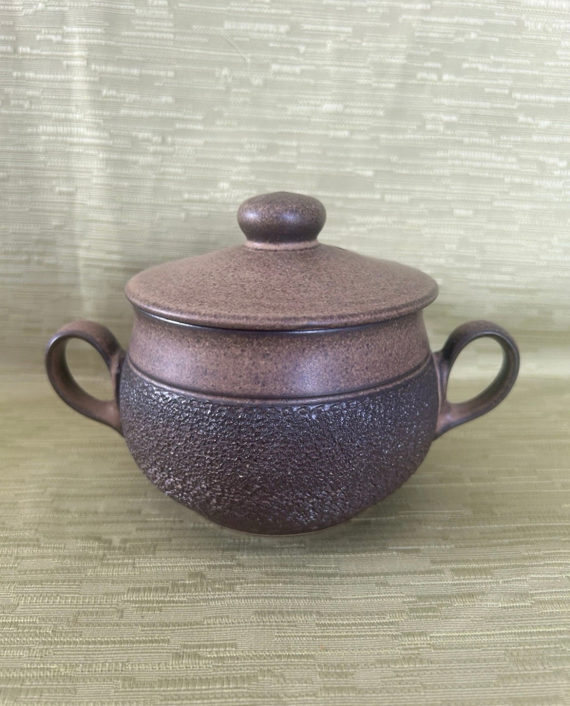 Denby Cotswold Vintage Lidded Double Handled Soup Dish Bowl