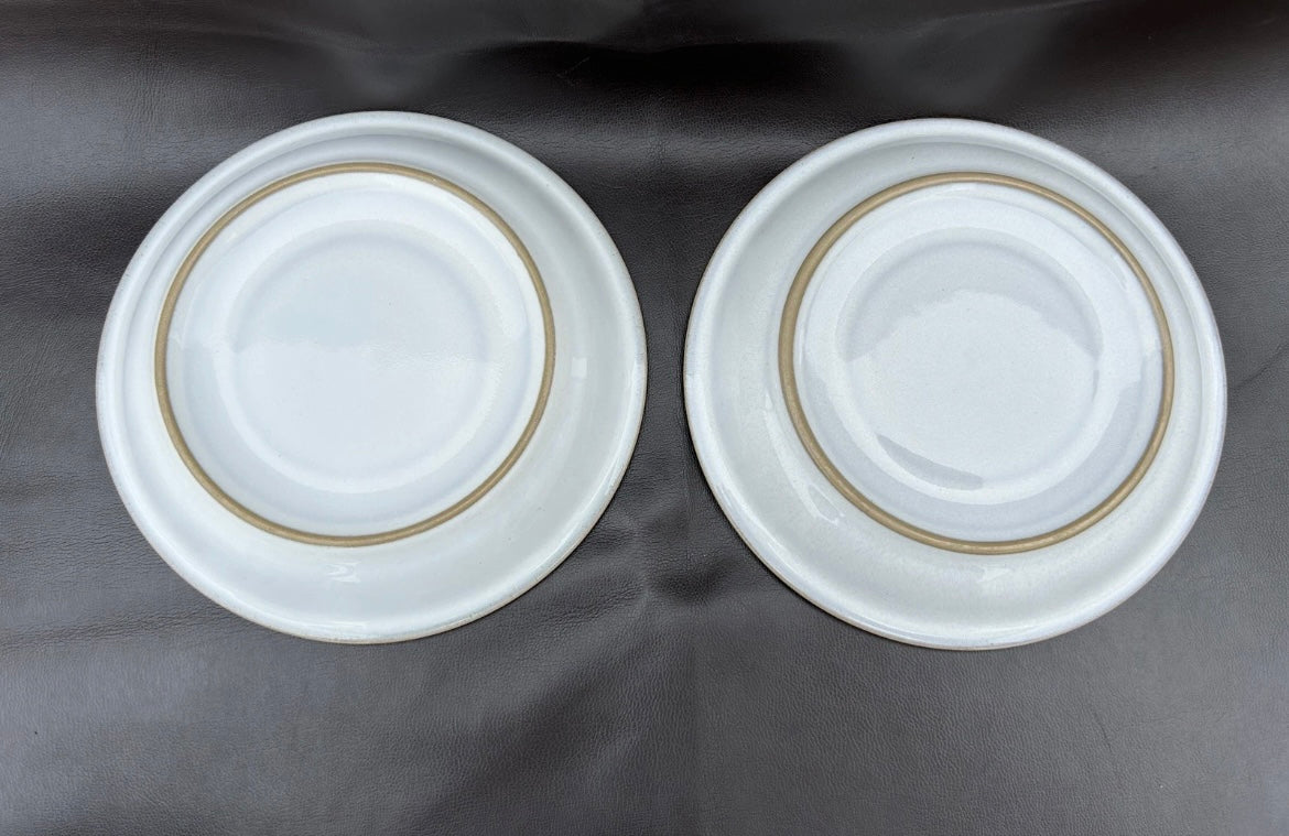 Denby Castile Blue Footed Coffee Tea Cups And Saucers x 2