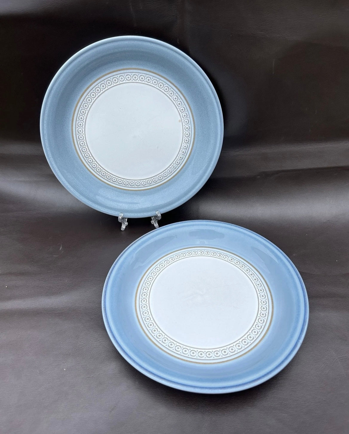 Denby Castile Blue Side Plates x 2 18cm Diameter