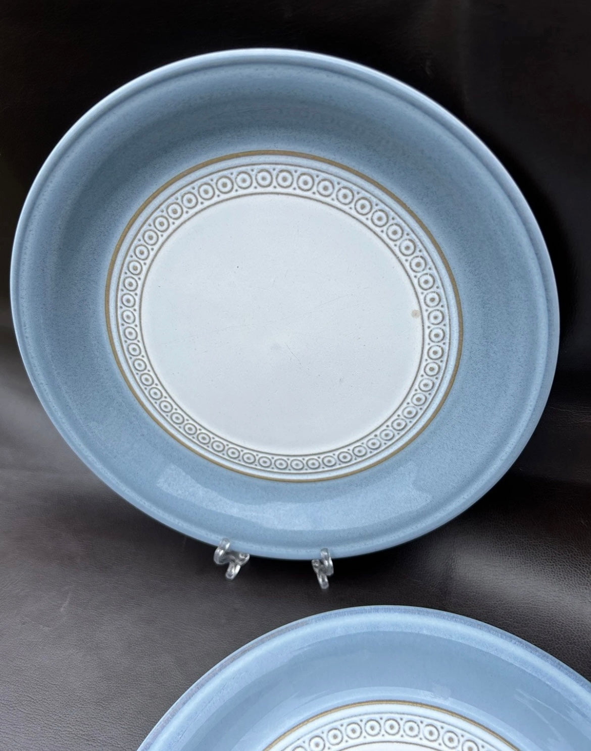 Denby Castile Blue Side Plates x 2 18cm Diameter