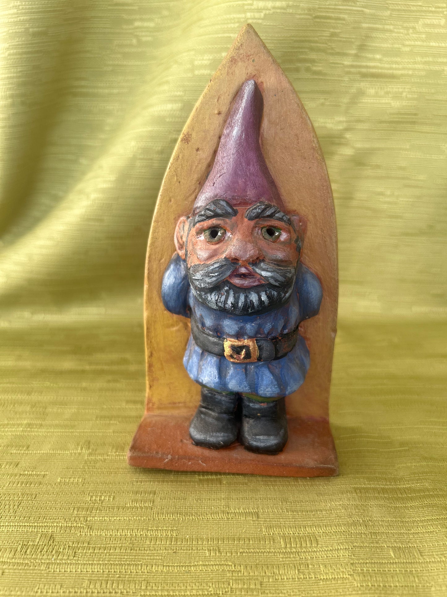 Vintage Pair Pottery Gnome Bookends