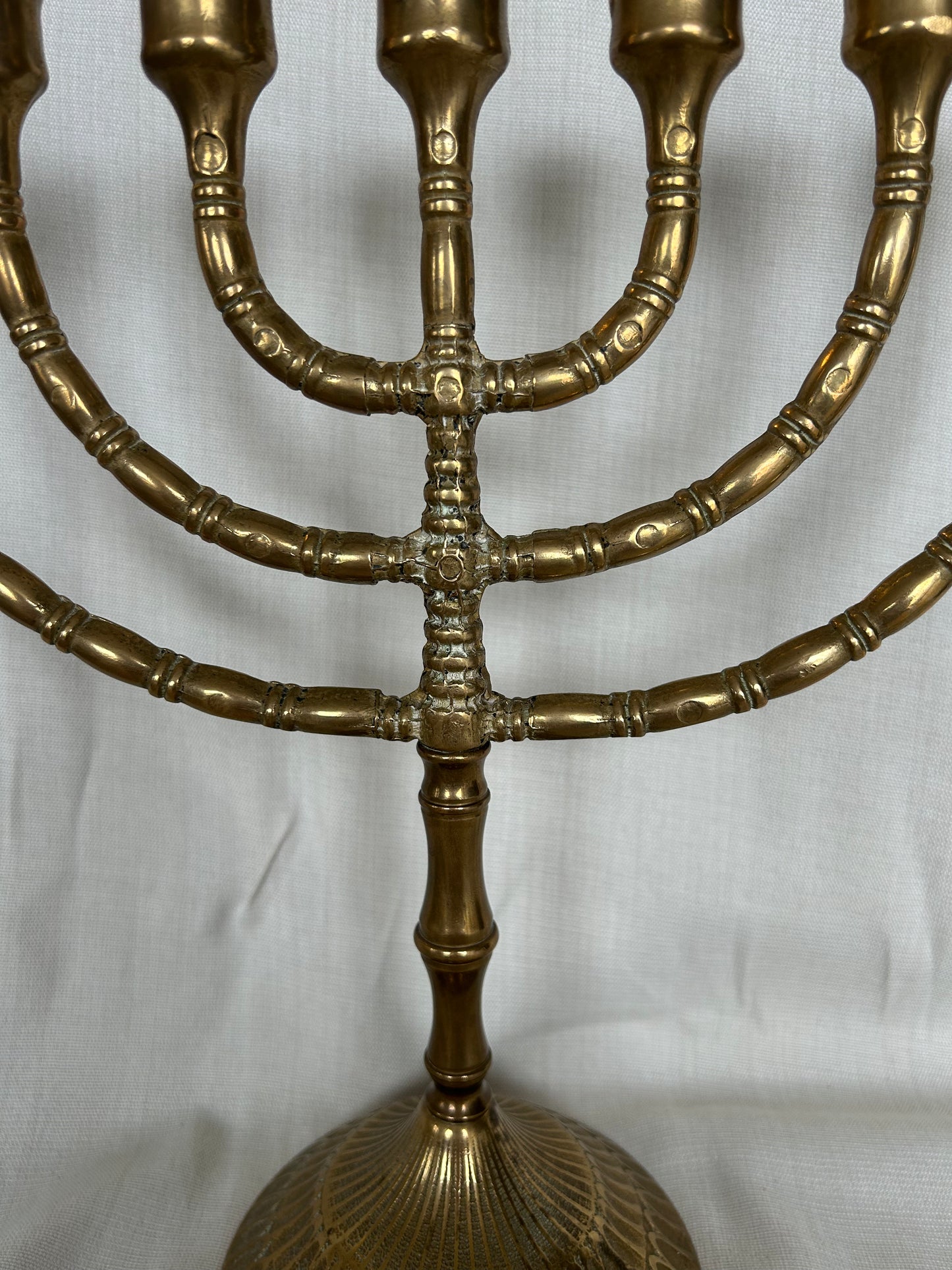 Original 7 Branch Brass Menorah Candlestick