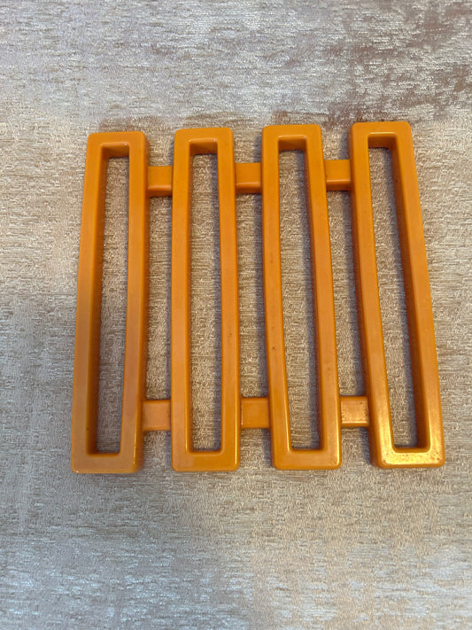 Rare Vintage Retro Zak Designs Orange Trivet 100% Melamine Retro Kitchen 1970’s