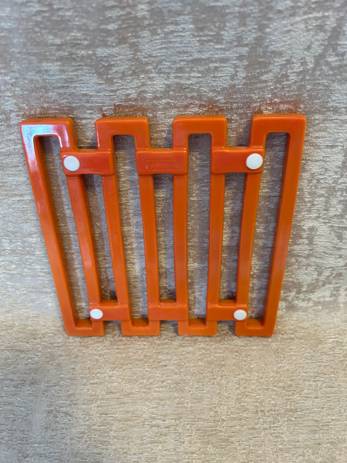 Rare Vintage Retro Zak Designs Orange Trivet 100% Melamine Retro Kitchen 1970’s