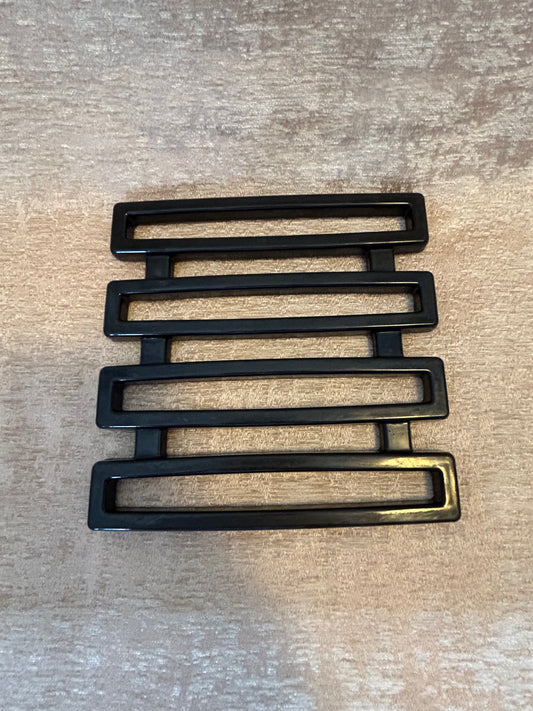 Rare Vintage Retro Zak Designs Black Trivet 100% Melamine Retro Kitchen 1970’s